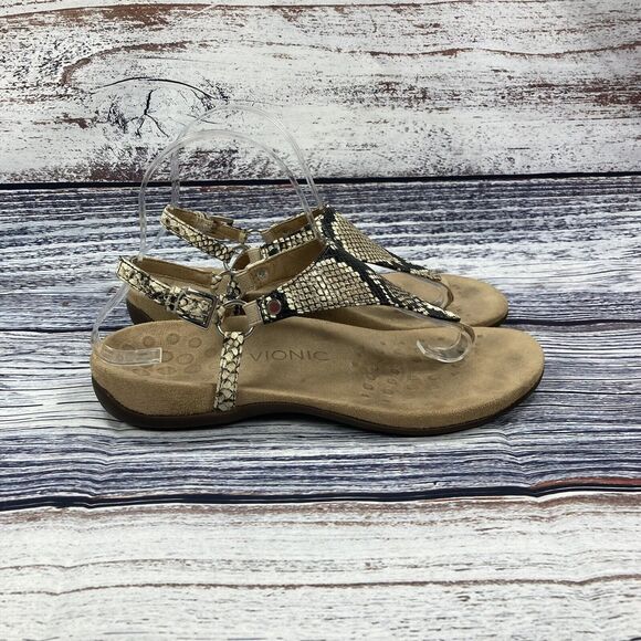 Vionic Kirra Snake Print Sandals Shoes, Women’s Size 8 - Picture 1 of 8